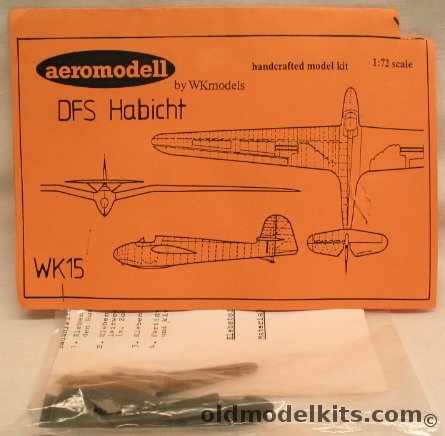 Aeromodell 1/72 DFS Habicht Glider, WK15 plastic model kit